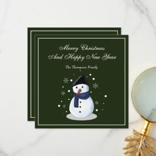 Snowman Merry Christmass Card