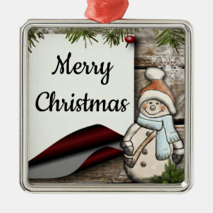 Snowman Metal Tree Decoration