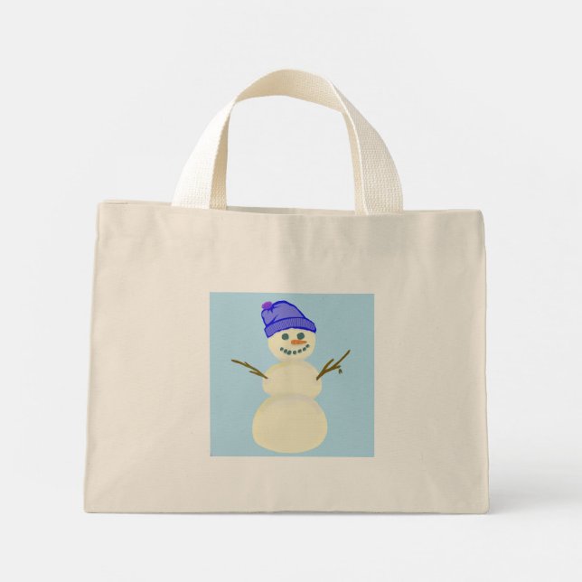Snowman Mini Tote (Back)