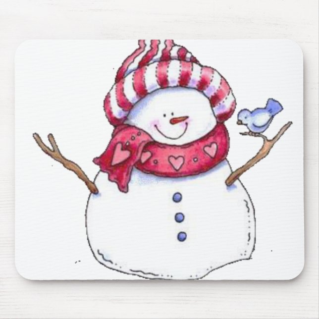 Snowman Mouse Pad (Front)