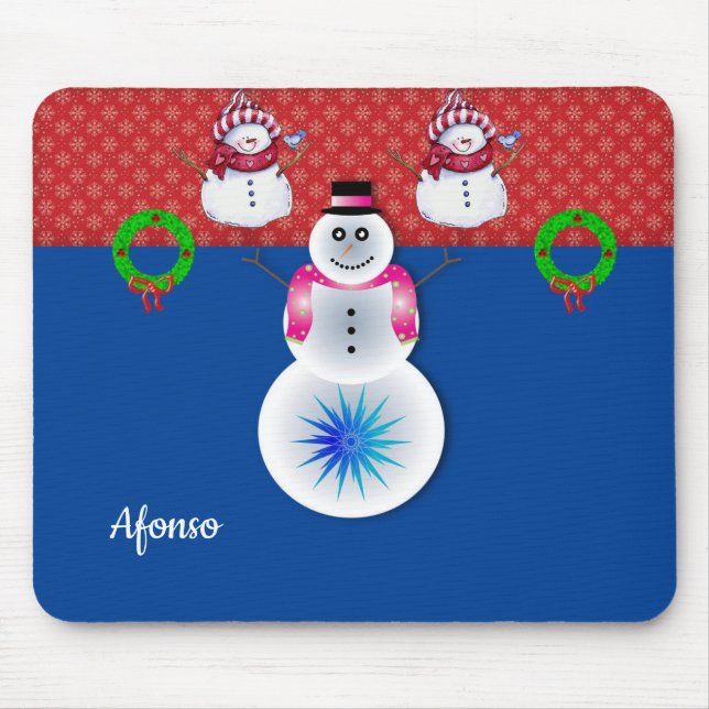 Snowman Mouse Pad (Front)