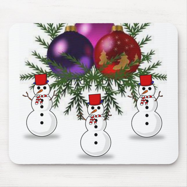 Snowman Mouse Pad (Front)