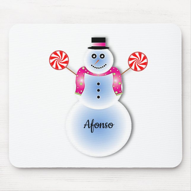 Snowman Mouse Pad (Front)