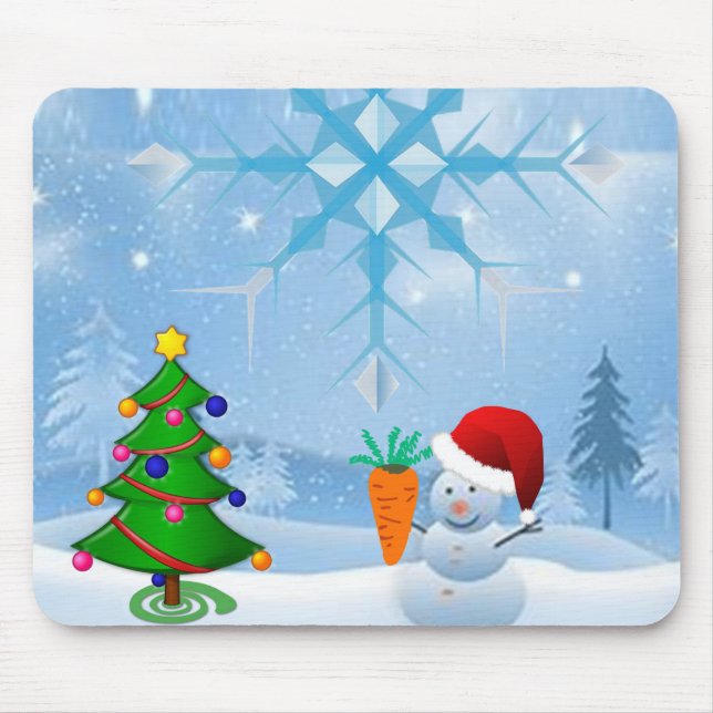 Snowman Mouse Pad (Front)