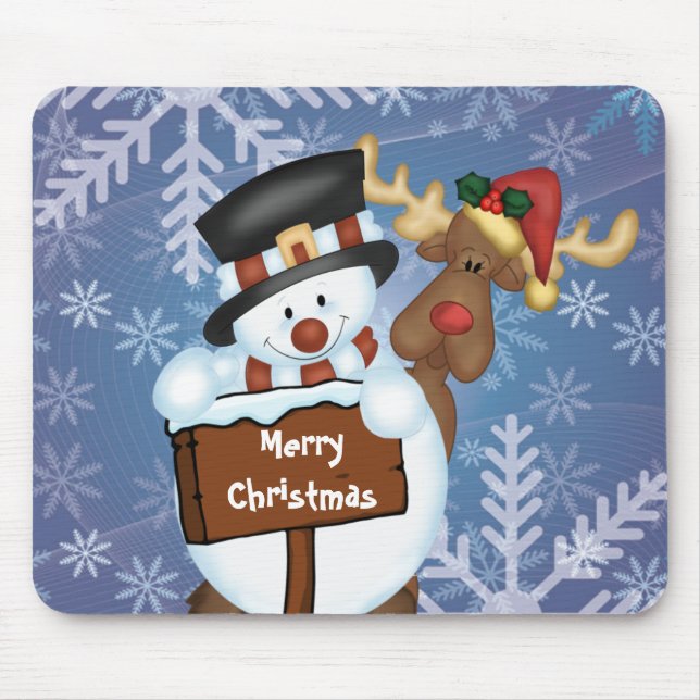 Snowman Mouse Pad (Front)