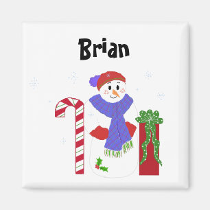 Snowman Name Tag Magnet