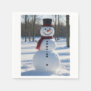 Snowman napkin