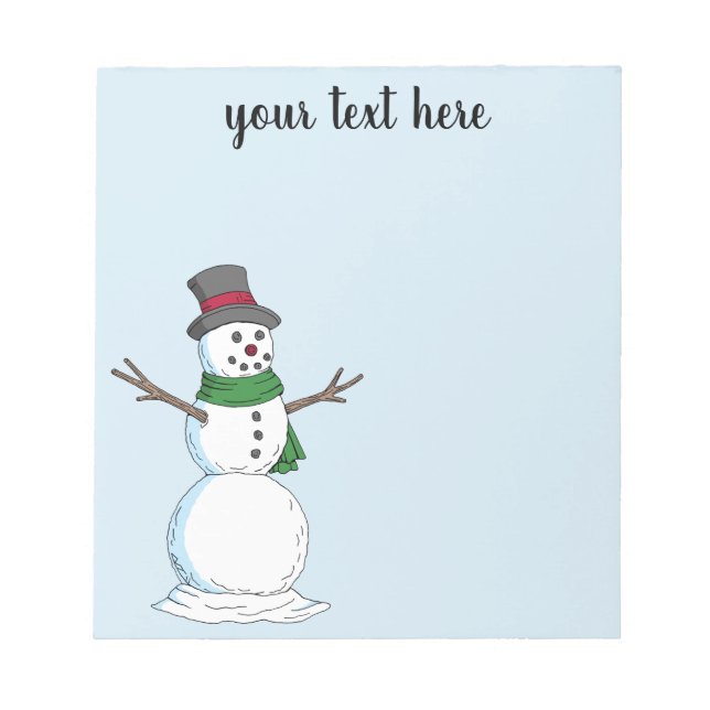 Snowman Notepad (Front)