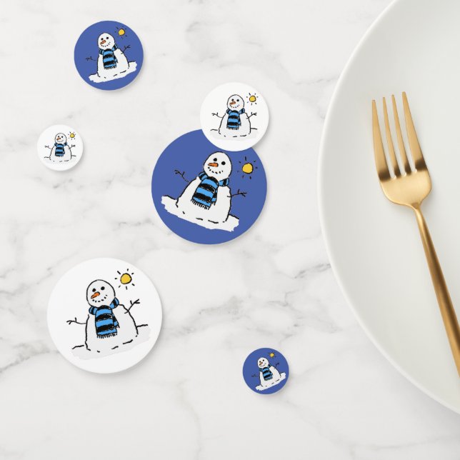 Snowman on a Sunny Winter's Day Confetti (Group)