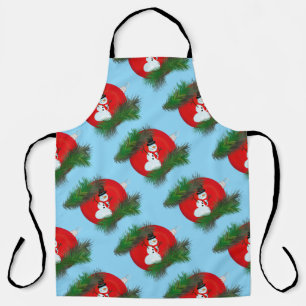 Snowman on ornament apron