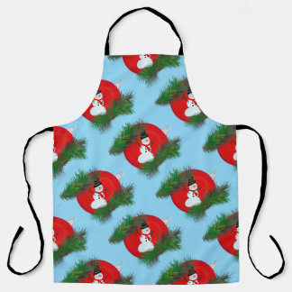 Snowman on ornament apron