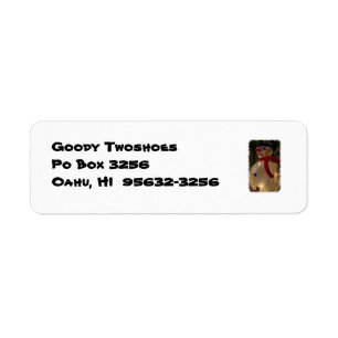 Snowman Ornament Address Label 2