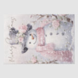 Snowman Pastel Pink Winter Christmas<br><div class="desc">Snowman Pastel Pink Winter Christmas</div>