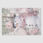Snowman Pastel Pink Winter Christmas Tissue Paper<br><div class="desc">Snowman Pastel Pink Winter Christmas</div>