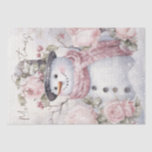 Snowman Pastel Pink Winter Christmas Tissue Paper<br><div class="desc">Snowman Pastel Pink Winter Christmas</div>
