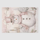 Snowman Pastel Pink Winter Christmas Tissue Paper<br><div class="desc">Snowman Pastel Pink Winter Christmas</div>