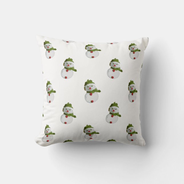 Snowman Pattern Cushion (Front)