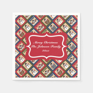 Snowman Pattern Design Christmas Napkin