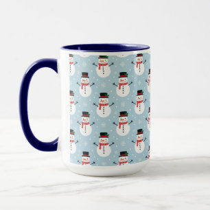 Snowman pattern mug