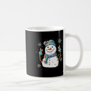 Snowman Peace Sign Christmas Snow Frosty Winter Xm Coffee Mug