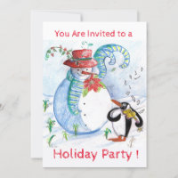 SNOWMAN, PENGUIN'S WINTER SERENADE HOLIDAY PARTY