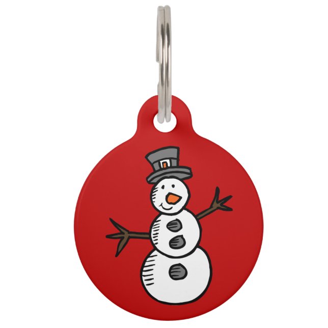 Snowman Pet Tag (Front)