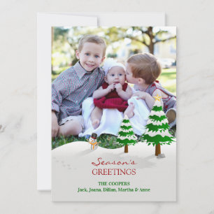 Snowman Photo Season's Greetings Card