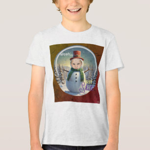 Snowman Photo T-Shirt HAMbyWG Tri-Blend Shirt