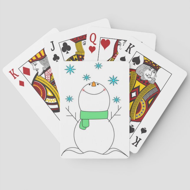Snowman Playing Cards (Back)