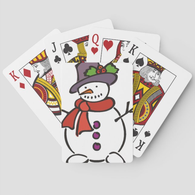 Snowman Playing Cards (Back)