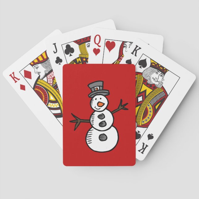 Snowman Playing Cards (Back)