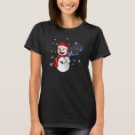 Snowman Playing Tennis Christmas Apparel T-Shirt<br><div class="desc">Snowman Playing Tennis Christmas Apparel</div>