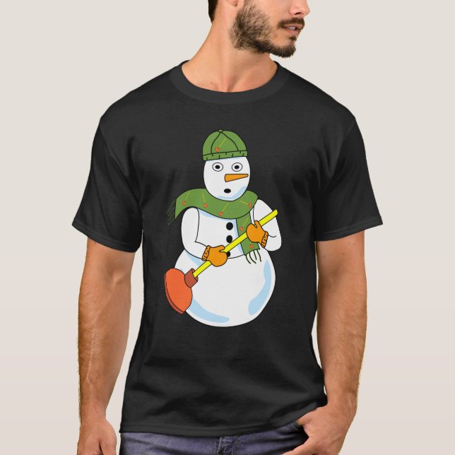 Snowman Plumber T-Shirt (Front)