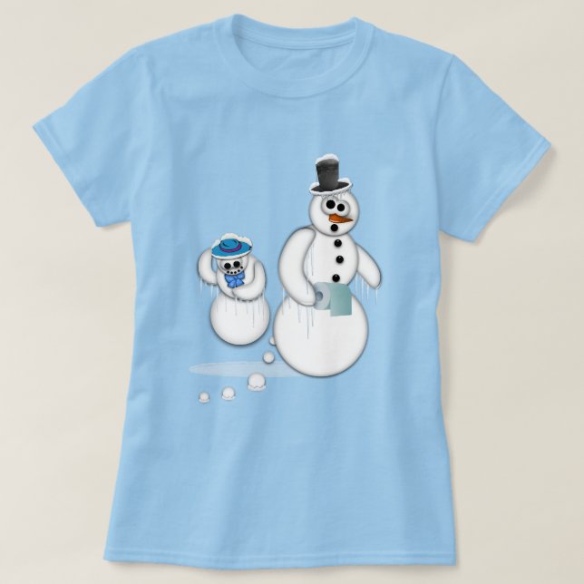 Snowman Poop T-Shirt (Design Front)