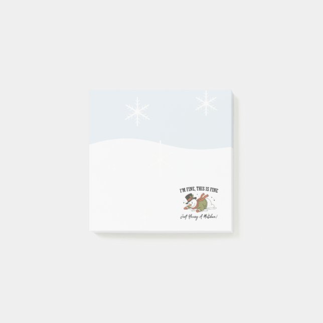 Snowman Post It Notes | Christmas Notes (Front)