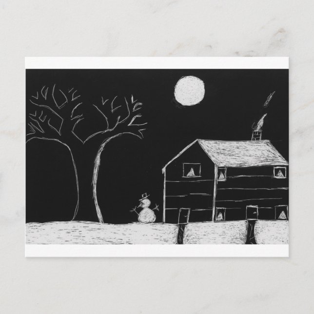 snowman postcard (Front)