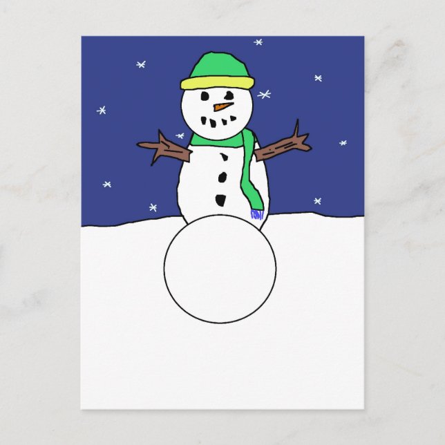Snowman postcard (Front)