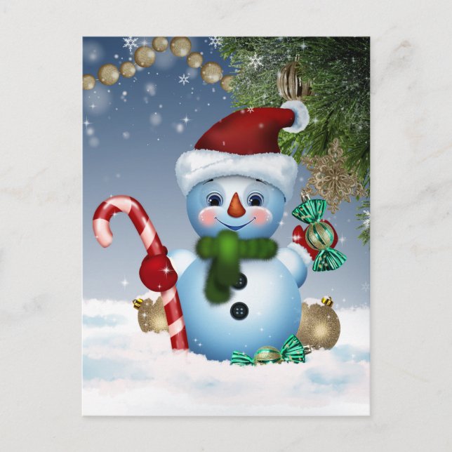 Snowman Postcard (Front)