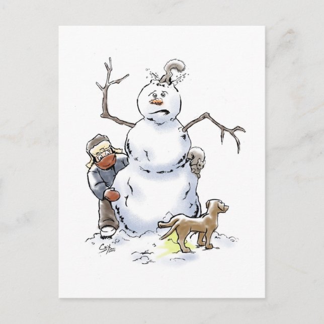 Snowman Postcard (Front)