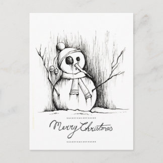 snowman postcard