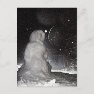 snowman postcard