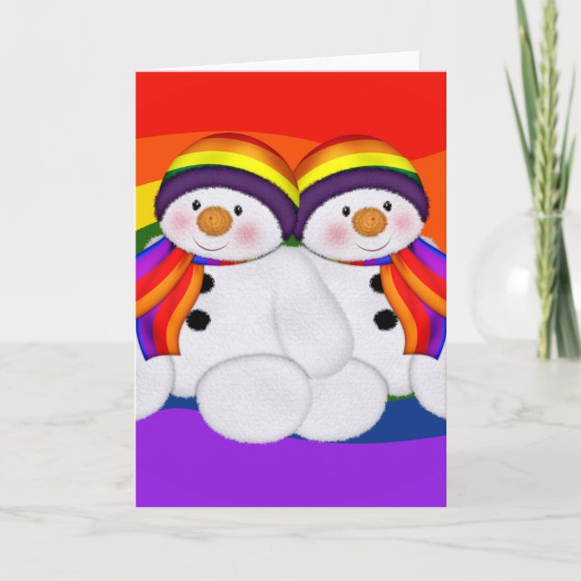 Snowman Pride Holiday Card (Front)