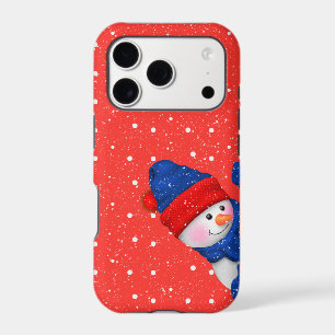 snowman red and white dots