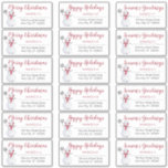 Snowman Red | Grey Christmas Address Labels<br><div class="desc">Great for addressing your Christmas and Holiday cards, Christmas and Holiday party invitations and all of your holiday mailings! Snowman and snow graphic in red, black and grey combined with template fields for you to personalise your names and address list. 18 2" high by 4" wide labels per sheet with...</div>