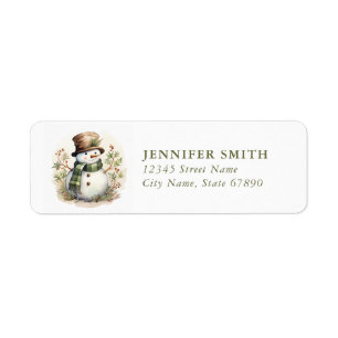 Snowman Return Address Labels