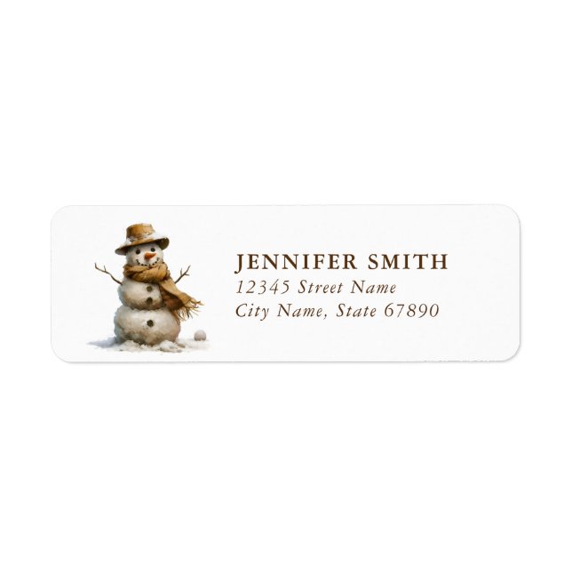 Snowman Return Address Labels (Front)