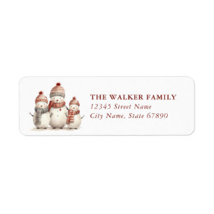 Snowman Return Address Labels