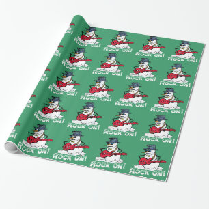 Snowman Rock On Wrapping Paper