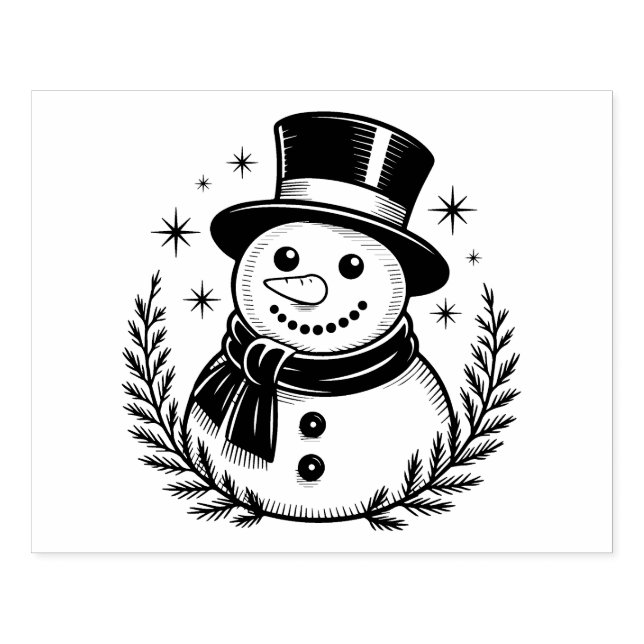 Snowman Rubber Stamp (Imprint)
