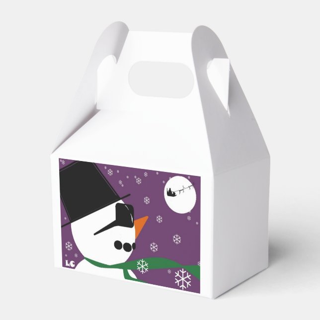 Snowman & Santa Christmas Favour Box (Front Side)